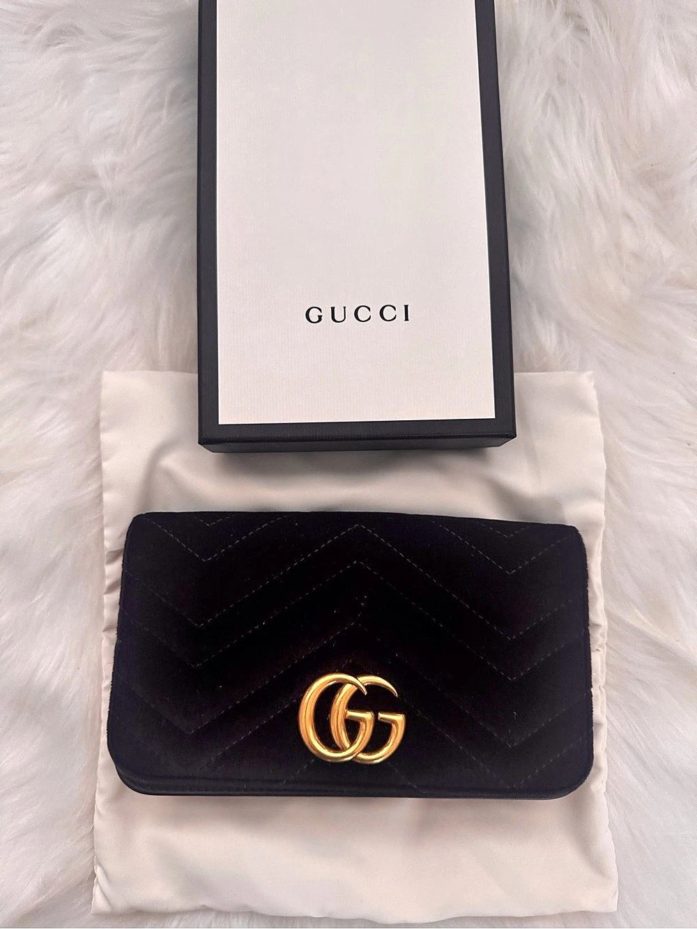 Gucci GG Marmont Velvet Crossbody Bag